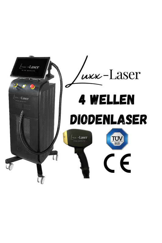 4 Wellen Diodenlaser mit Kühlkopf - TüV Deutschland zertifiziert! Kontaktiere uns jetzt unter 0172 58 30 781!